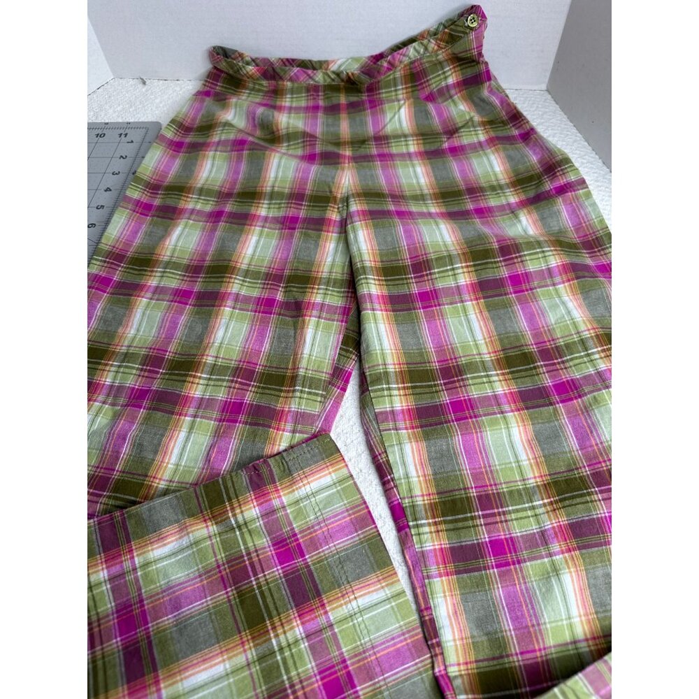 Gemilli Pants Bottoms PJ  Loungewear Plaid Small Petite Size 6 Women Kids USA